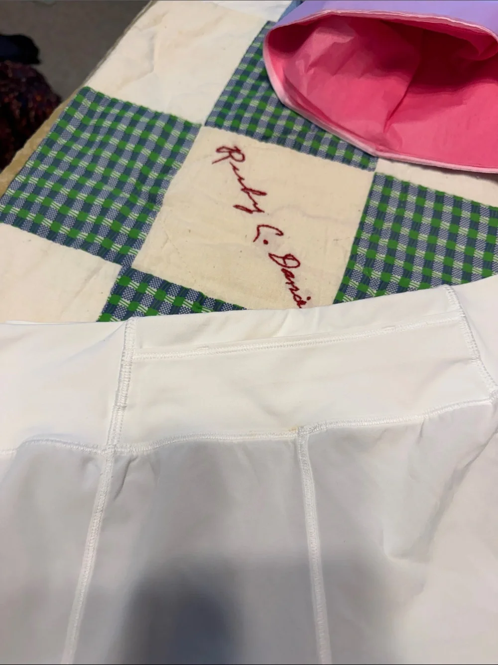lululemon athletica White Athletic Shorts with Liner